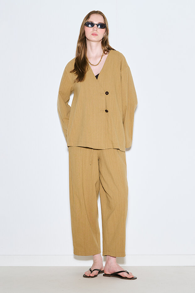 Rustic Comfortable Pants Safran