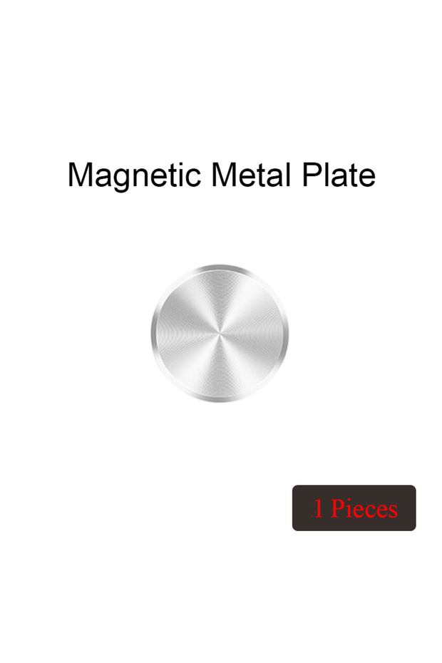 P6-Silver Metal Disk Plate Magnetic Car Phone Holder Universal Air Vent Mount Mobile Cellphone Stand