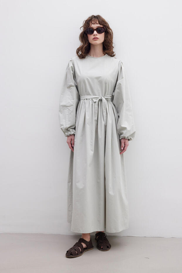Premium Poplin Dress Green