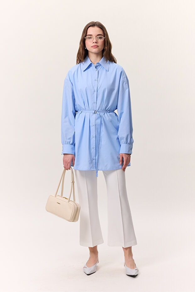 Belt-Detained Tunic Blue