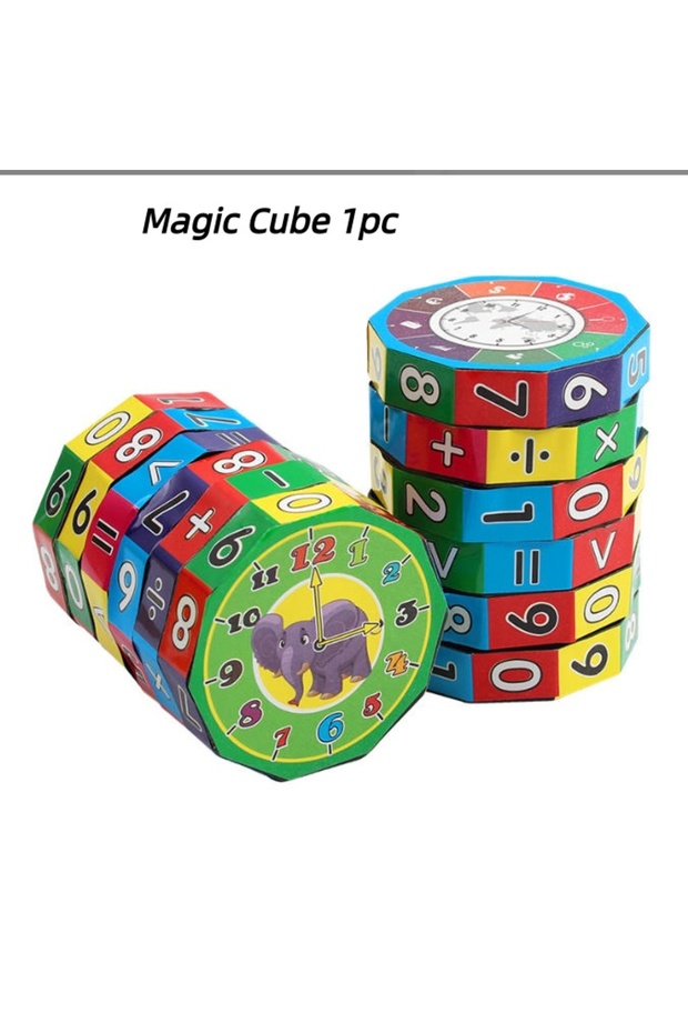 Magic Cube 1PC Montessori Magic Cylinder Mathematics Numbers Cube Arithmetic Toy Kids Math Counting
