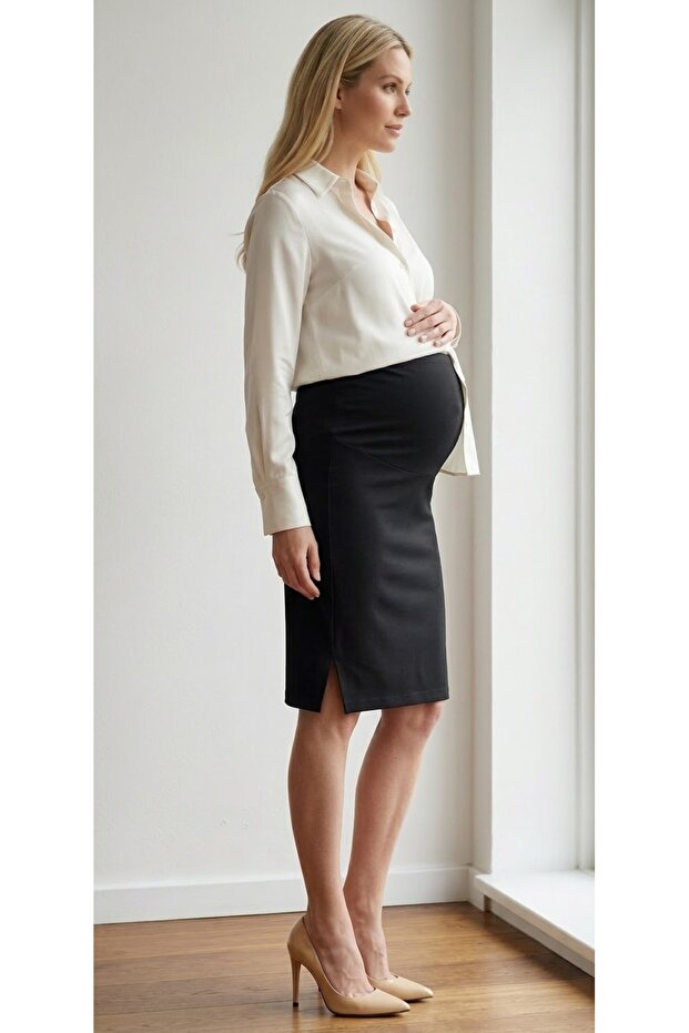 Maternity Waist Adjustable Pencil Skirt