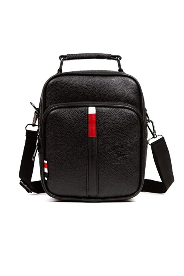 Men's Black Leather Voyager Stylish Everyday Hand and Shoulder Bag Stylish Crossbody Everyday Men's Travel Bag