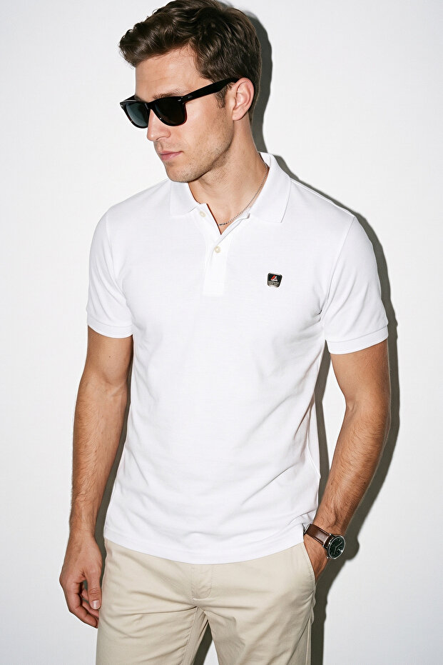 Men's Regular 100% Cotton Soft Breathable Fabric Polo Collar Tshirt