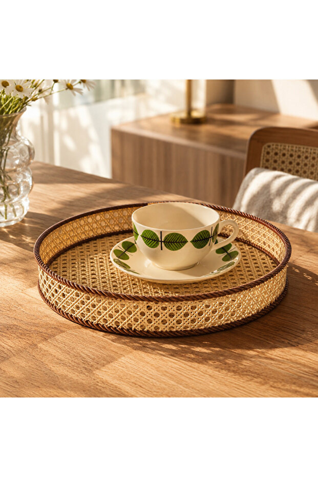 Rope Patterned Decorative Tray | Modern Organizer and Presentation Tray