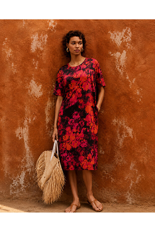 Women's Plus Size Viscosse Inside Shows No Bell Dress