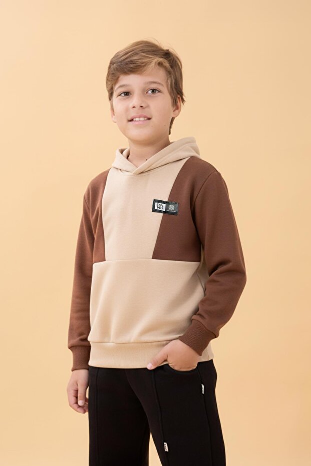 Boy's Hooded 3-Strand Sweatshirt