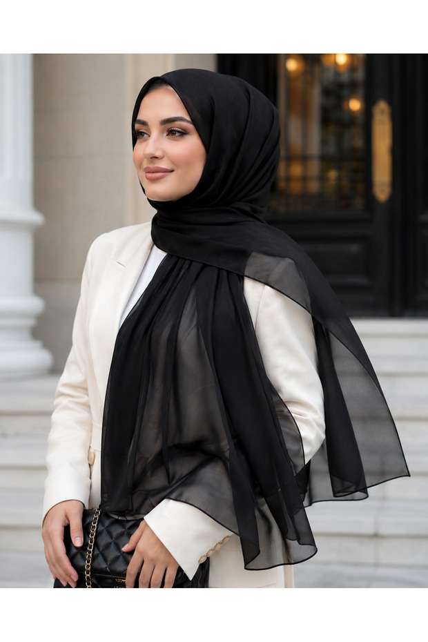 Silk Chiffon Special Textured Shawl 75X180 cm