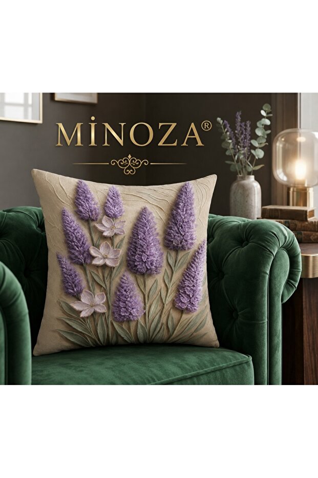 Digital Printed Hyacinth Patterned Decorative Cushion Cover