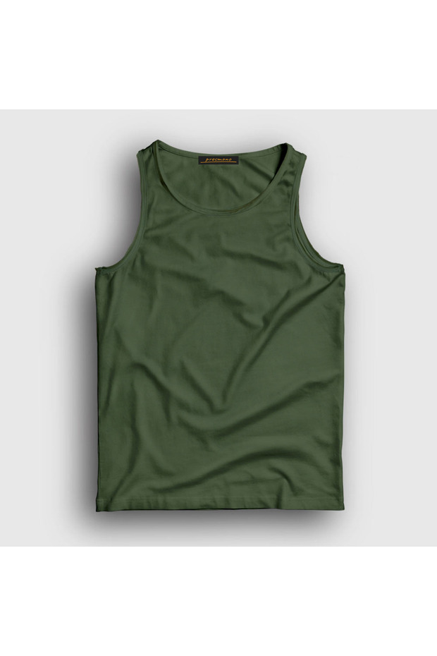 Unisex Khaki Plain Unprinted Tank Top 59000Tt