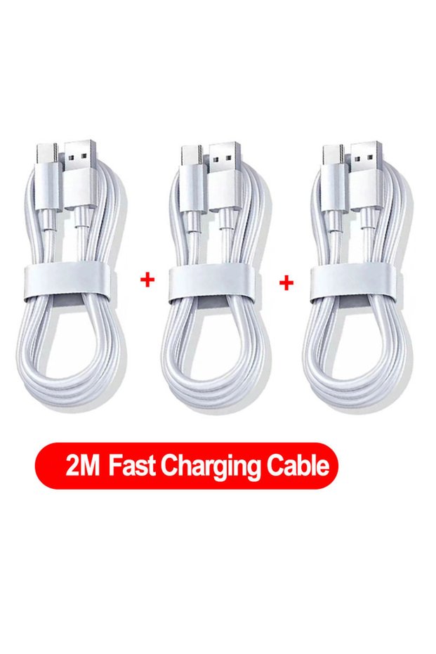 3PCS 2m NNBILI 1-3PCS 10A 100W Type C Super Fast Charging Cable Data Cord For Huawei OPPO vivo Quic