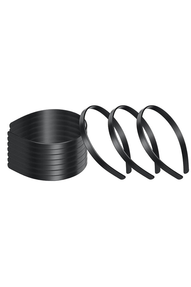 black 20 PCS Thin Solid Color Headbands DIY Plain Hair Bands for Girls And Women Flexible Hair Acces