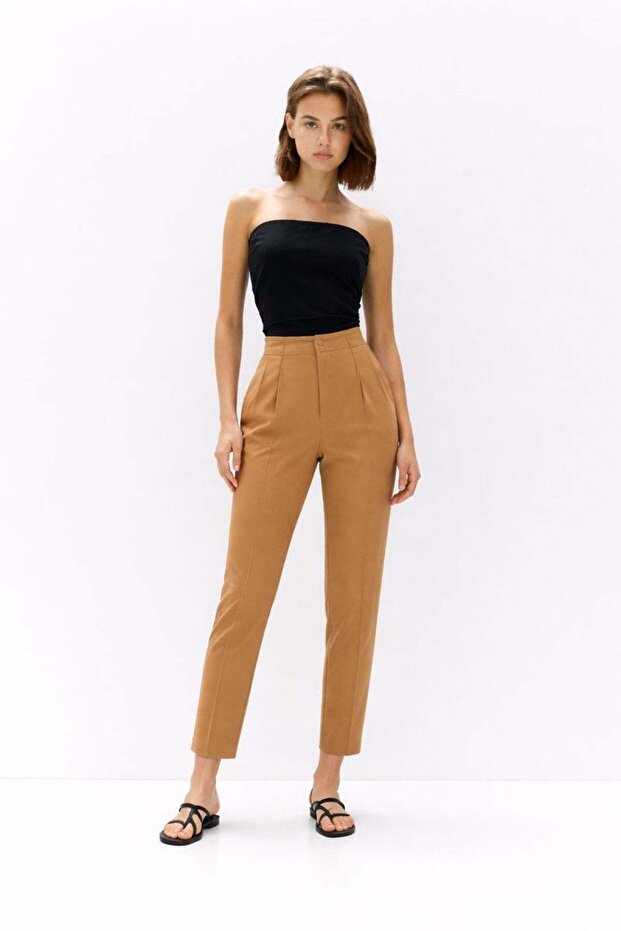 High Waist Double Flare Trousers