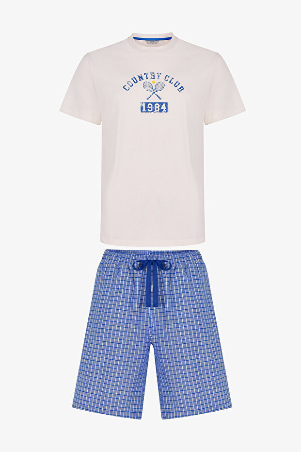 Men's Colorful Beachline Tee Pajama Set