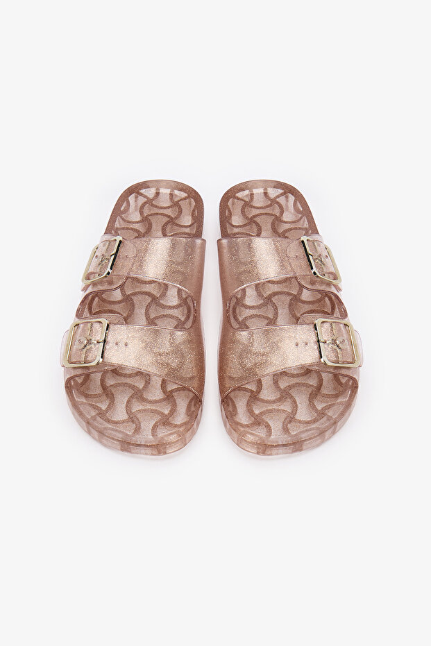 Transparent Glitter Jelly Slippers