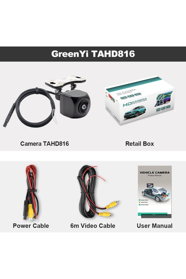 AHD720P 816 GreenYi Dynamic Trajectory AHD 1080P Car Rear View Camera Intelligent Track Guide Line U