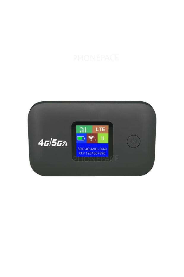 black EU Version Travel WiFi Hotspot 4G 5G SIM Slot 300Mbps LED Display Supports 10 Devices For Outd