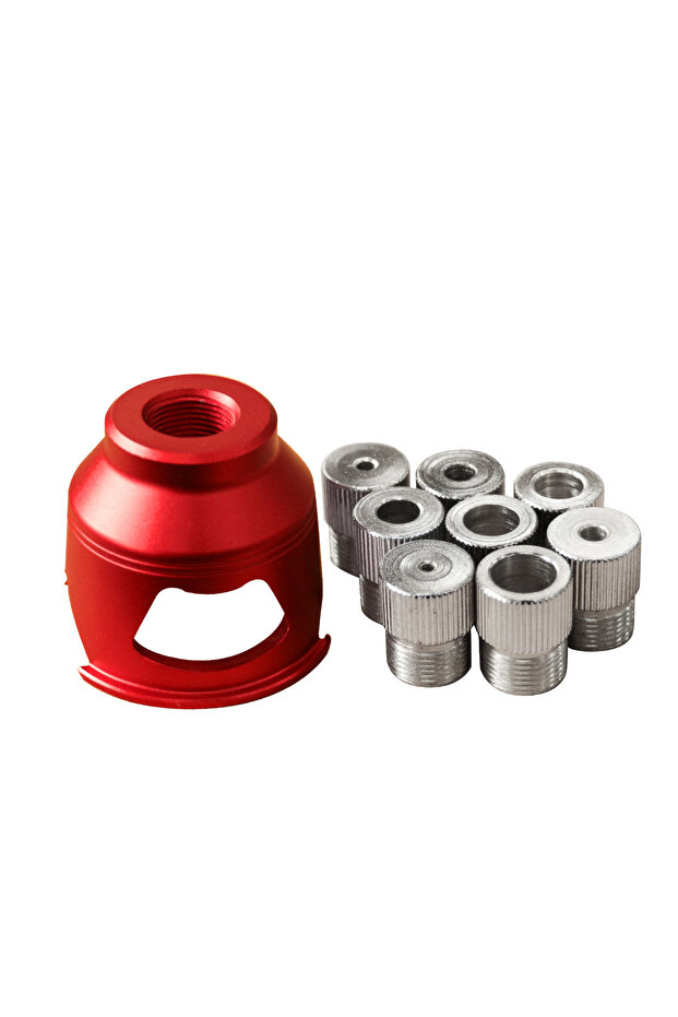Set A(Red) 2-10mm Vertical Drill Guide Aluminum Pocket Hole Jig with 8 Steel Drill Bushings 90 Degre