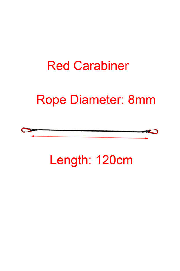 120cm Heavy Duty Bungee Cord Elastic Tie Strap String Carabiner Hooks Kayak Cycling Luggage Packing