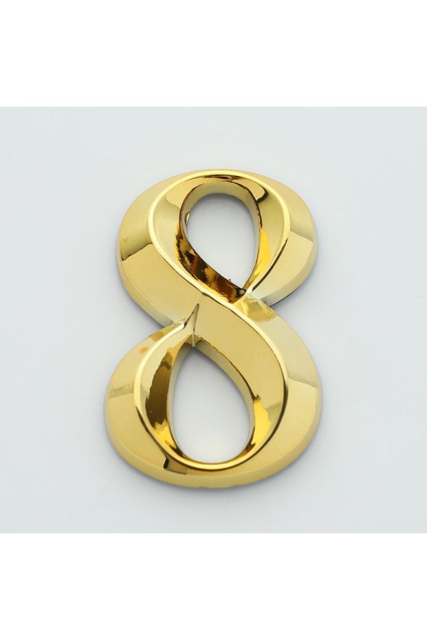 N8 1/5PCS Gold Door Label Number #0-9 ABS Height 5cm Golden Home Sticker Modern House Hotel