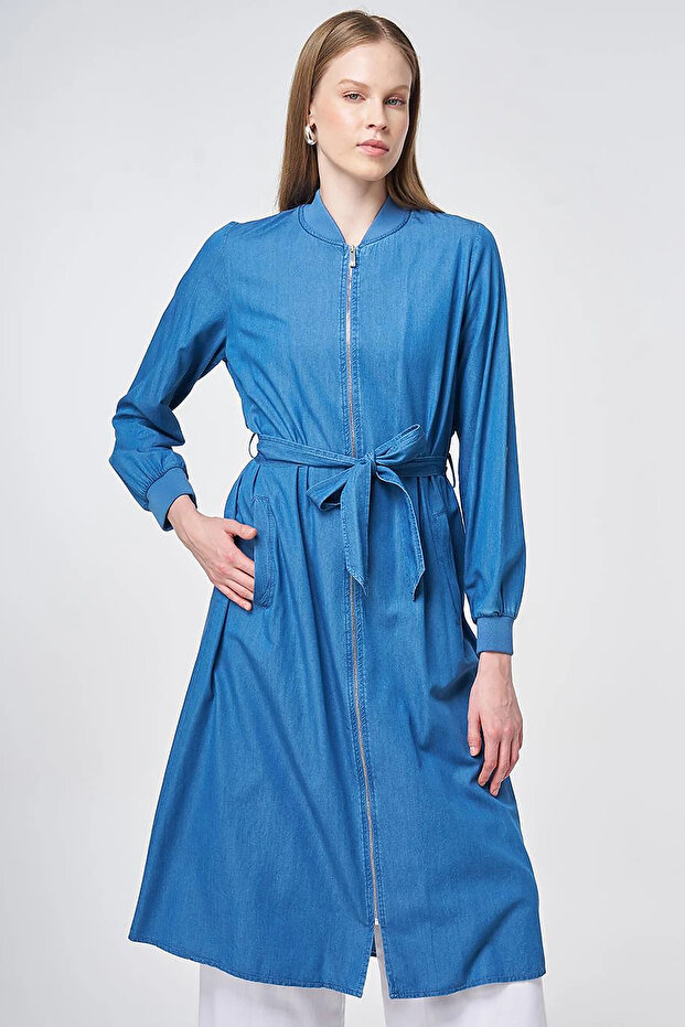 Relaxed Fit Washable Tunic Blue