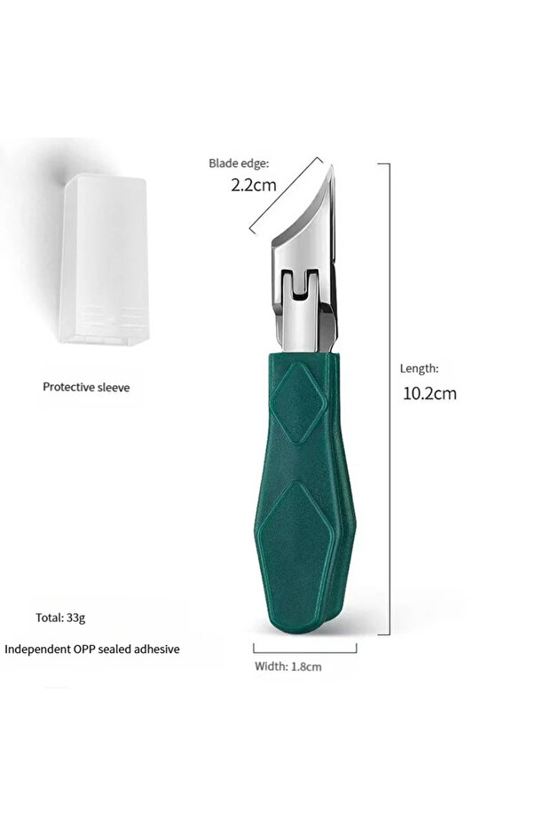 green 1pcs Anti Splash Pointed Nail Clippers Large Diagonal Sharp Nail Clippers Home Nail Clippers N