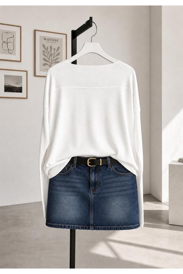 Women's Clothing Blouse Mercerized Sweater Off Shoulder Thin Viscose Knitwear Knitted Sweater