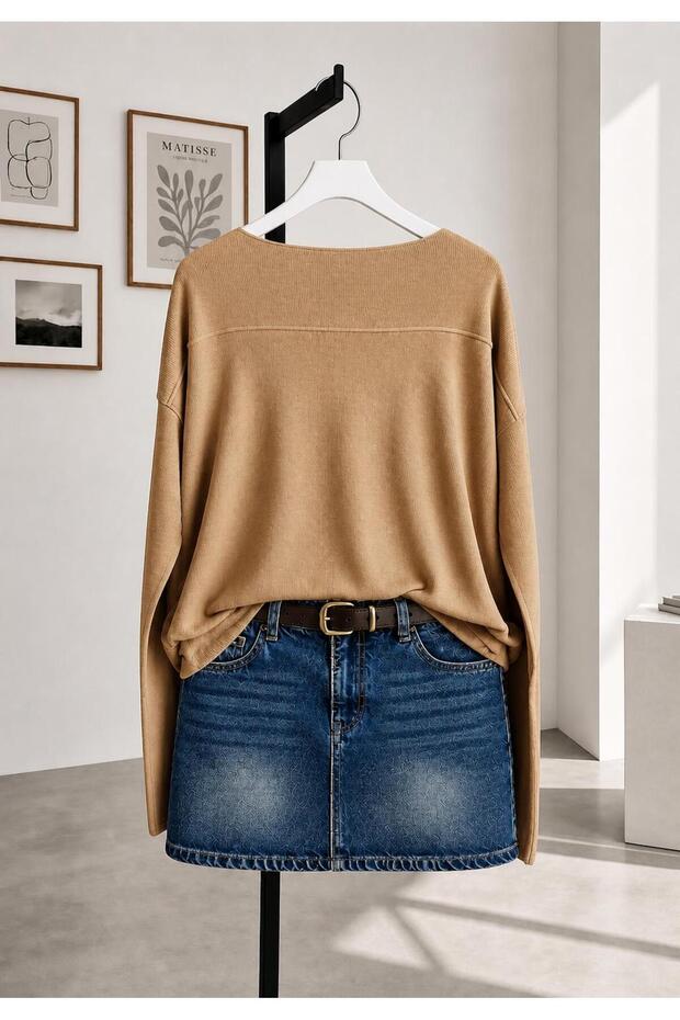 Women's Off-Shoulder Thin Viscose Knitted Spring Blouse