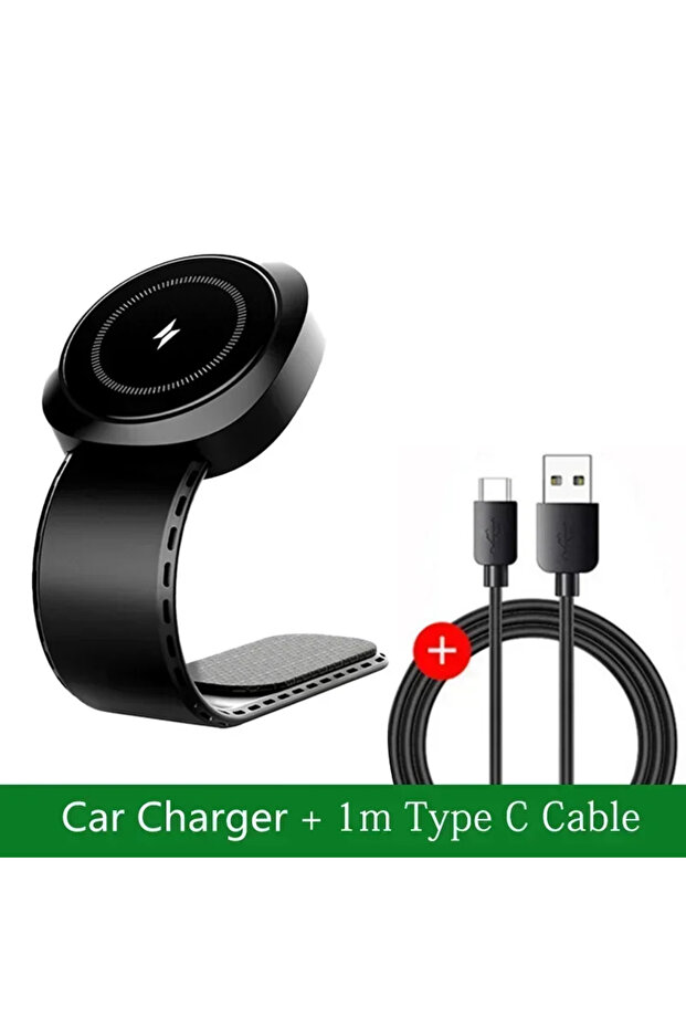 VIKEFON With Cable Car Magnetic Wireless Charger Adhesive Style Adjustable Dashboard Phone Chargers