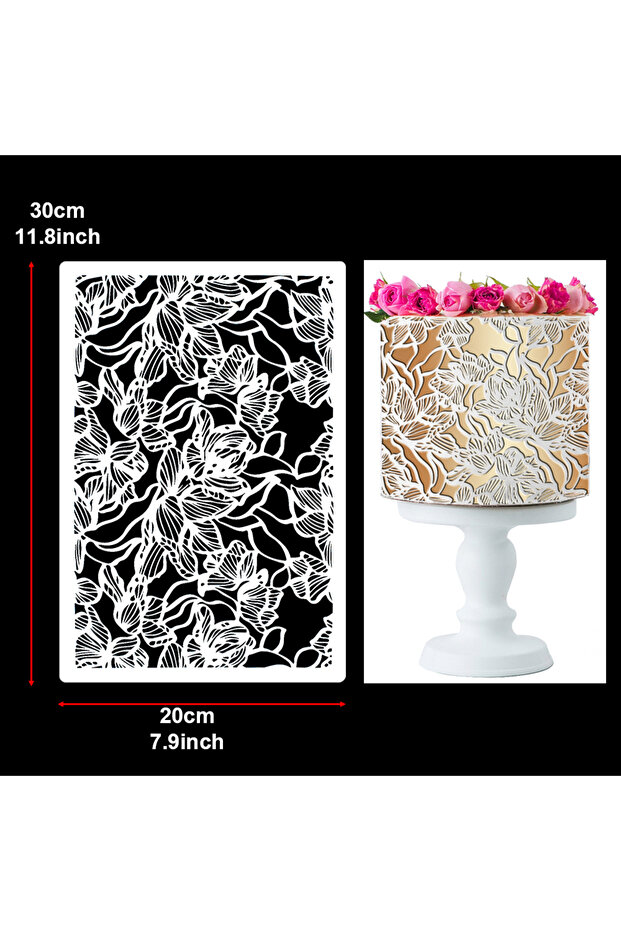 828-14-A New Cake Stencil Templates Flowers Design for Wedding Birthday Party Lace Pattern Cake Deco