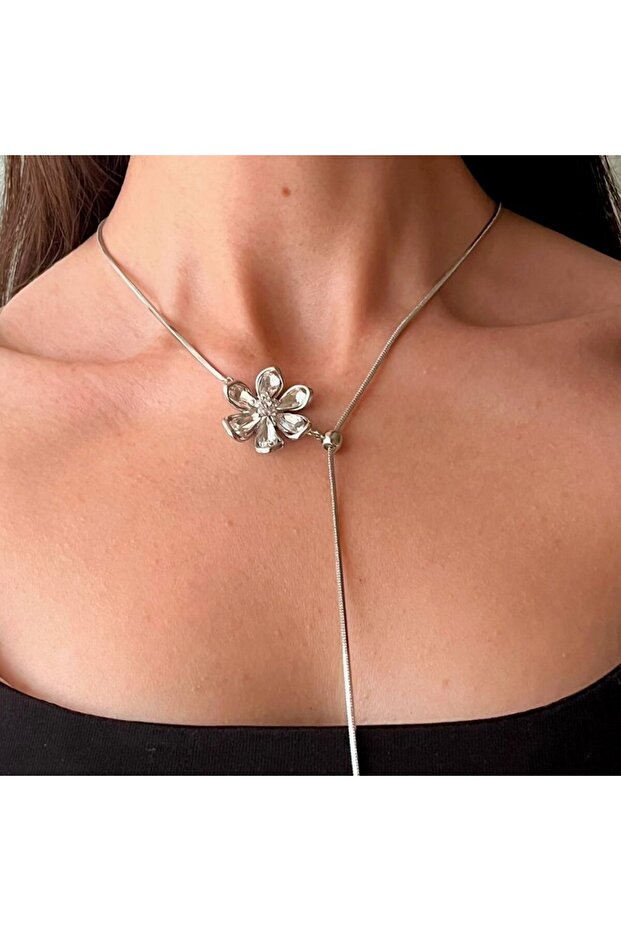 Flower Figure Elevator Necklace