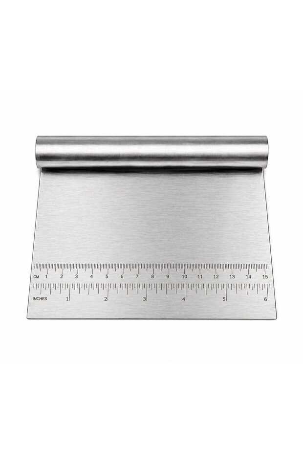 Stainless Steel Dough Scraper 15cm | Pastry Cutter Bench Scraper | Baking Scraper With Measurement Marks | Kitchen Food Scraper