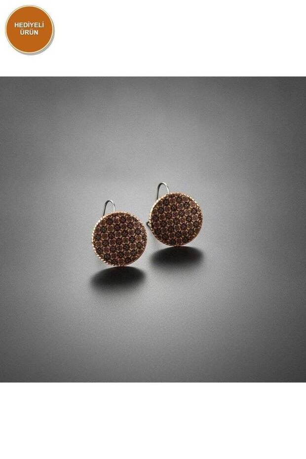 100% Handmade Copper | Copper Beige Geometric Round Patterned Dangle Earrings | 100% Handmade Copper 6