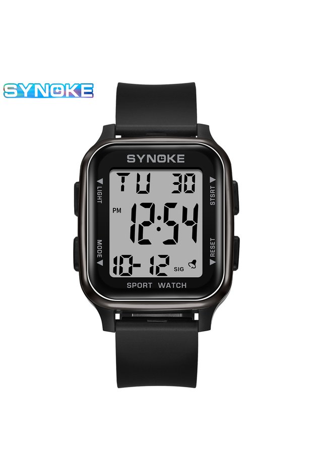 black SYNOKE Outdoor Military Digital Watch New For Men Fashion Retro Men Watch Sports Waterproof Me