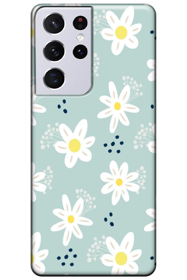 Samsung Galaxy S21 Ultra Compatible Case Spring Flowers 10 Silicone Case (Printed)