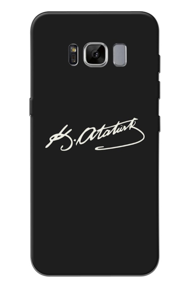 Samsung Galaxy S8 Compatible Case Atatürk Signature Silicone Case (Printed)