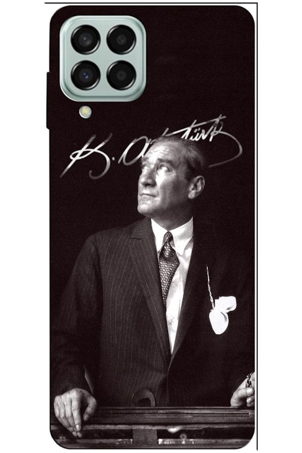 Samsung Galaxy M33 5g Compatible Case Mustafa Kemal Atatürk Silicone Case (Printed)