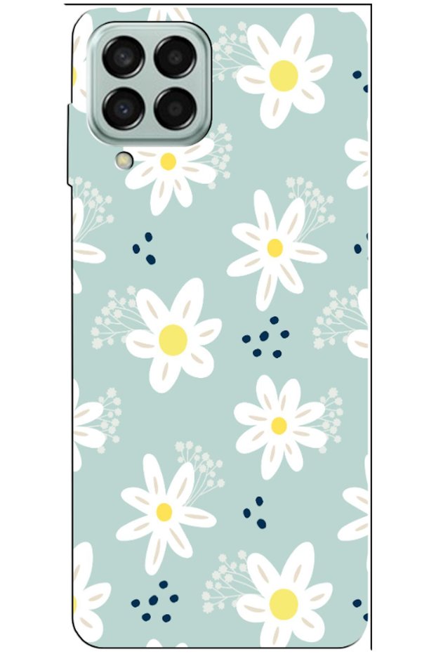 Samsung Galaxy M33 5g Compatible Case Spring Flowers 10 Silicone Case (Printed)