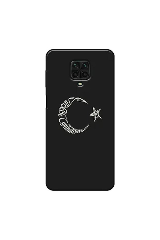 Xiaomi Redmi Note 9 Pro Compatible Case Moon Star and Atatürk Silicone Case (Printed)