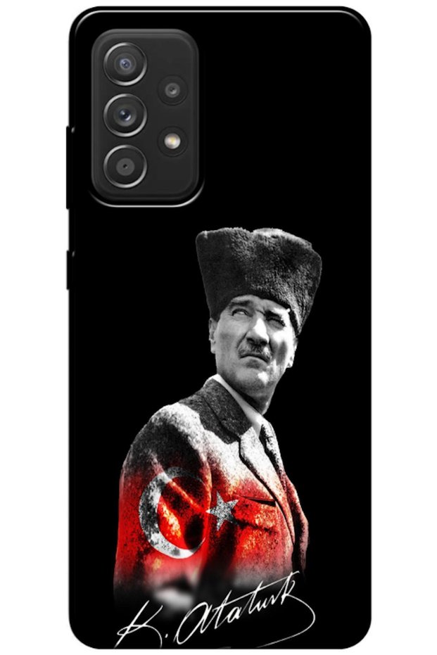 Samsung Galaxy A52S 5g Compatible Case Mustafa Kemal Atatürk Design V2 Silicone Case (Printed)