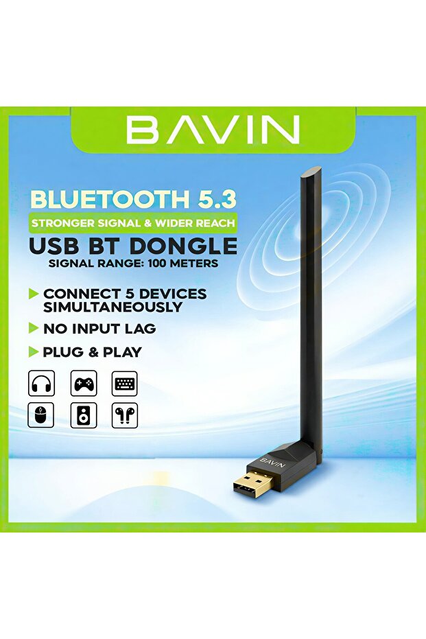 محول OTG-111 USB بتقنية بلوتوث 5.3 ونطاق لاسلكي يصل إلى 100 متر، متوافق مع أجهزة الكمبيوتر المكتبية والمحمولة، ومكبرات الصوت، وأجهزة الماوس ولوحات المفاتيح، وأجهزة استقبال الصوت
