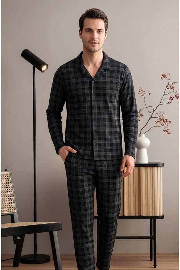Long Sleeved Front Buttoned Pajama Set