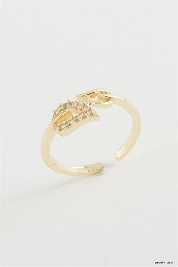 Spt-Gld Leaf Zircon Stone (45945) Ring Yellow