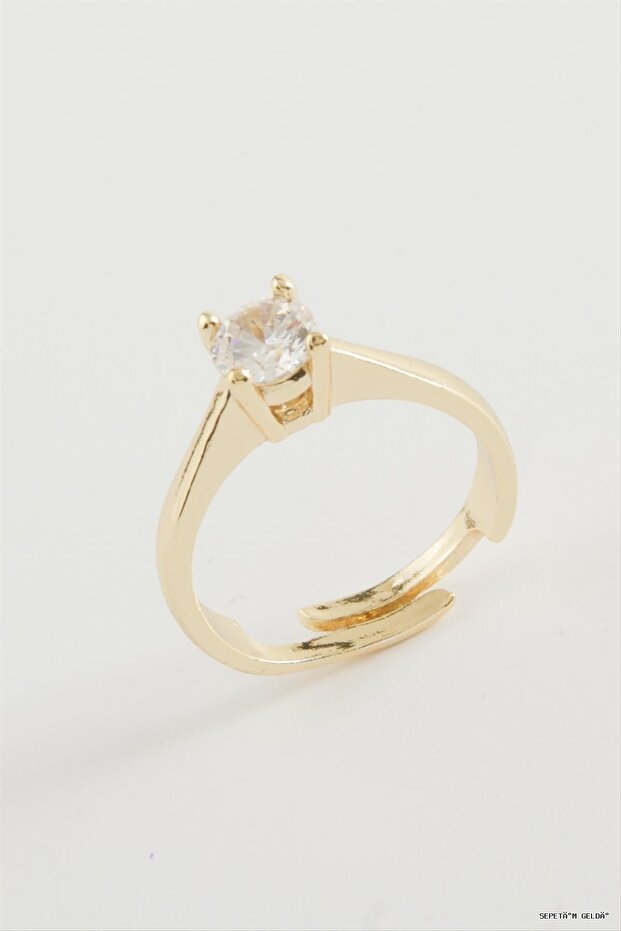 Spt-Gld Zircon Single Stone (52814) Ring Yellow