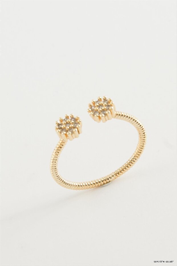 Spt-Gld Snowflake Zircon Stone (45814) Ring Yellow