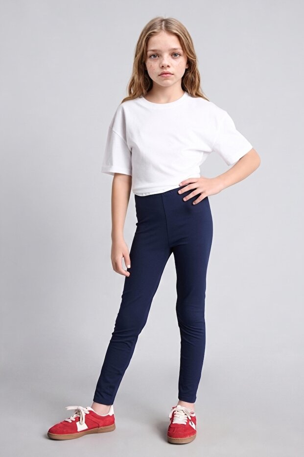 School 100% Cotton Long Length Basic Leggings Girls A6907A826Au