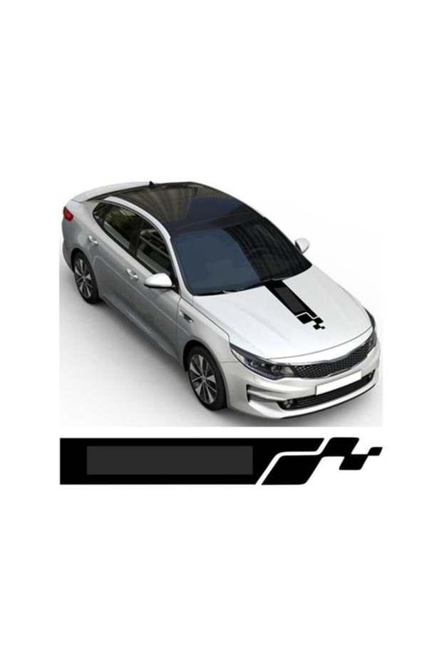 Universal Auto Hood Strip Special New Sticker Black 65*15 cm
