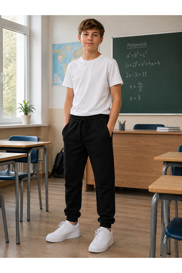 Boys' Sweatpants Black 5-14 Years