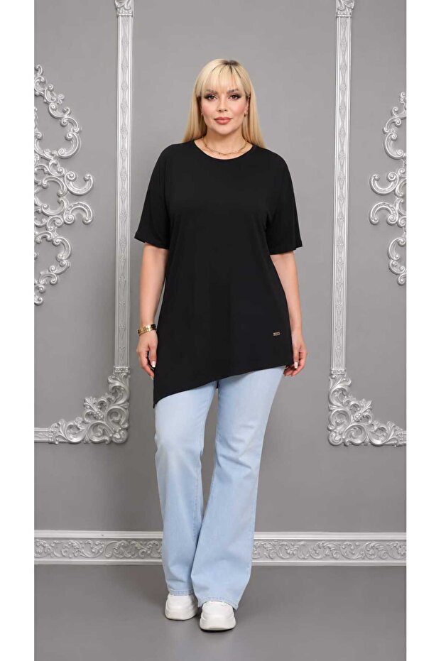 Mügerella Large Size Asymmetrical Stylish Comfortable and Flexible Tunic