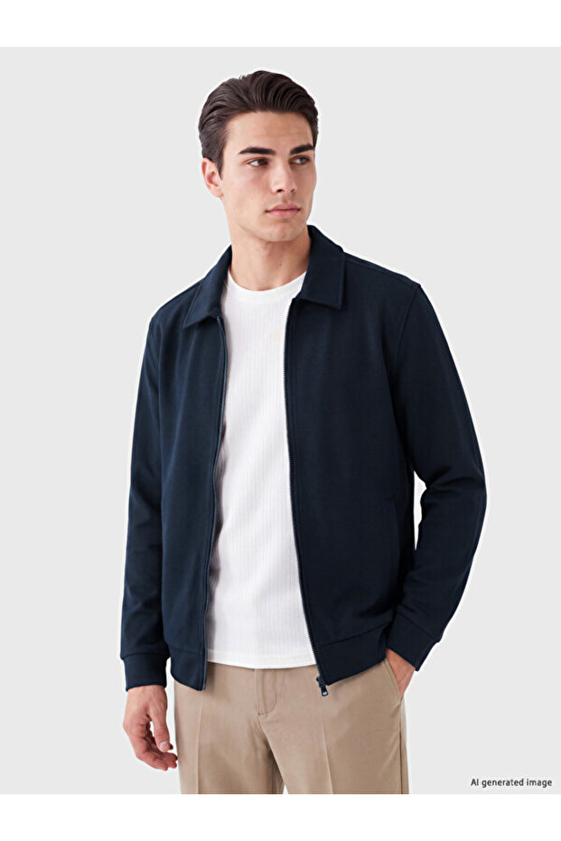 Esvab • Modern & Distinctive Devrik Roba Collar Men's Zippered Sweatshirt